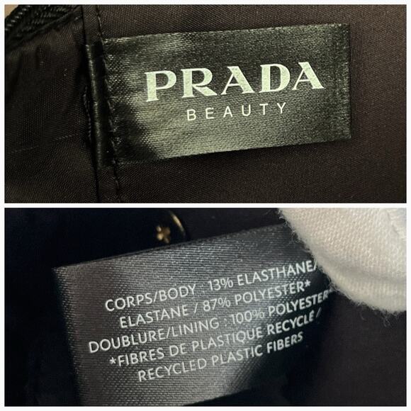 PRADA Beauty Novelty Triangle Makeup Cosmetic Pouch Pink Crossbody Bag - Picture 11 of 13